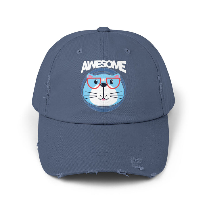 Awesome Cat Unisex Distressed Hat