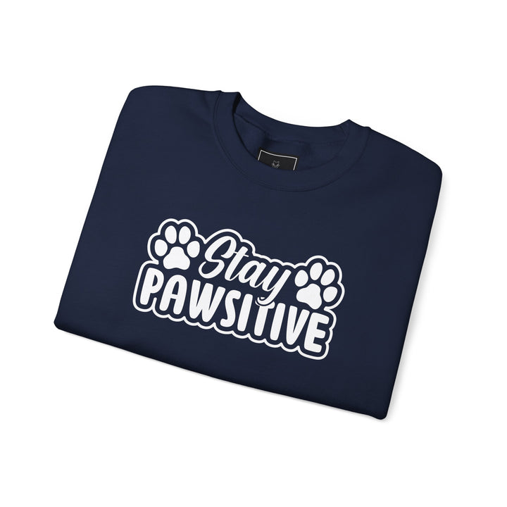 Stay Pawsitive Unisex Crewneck Sweatshirt