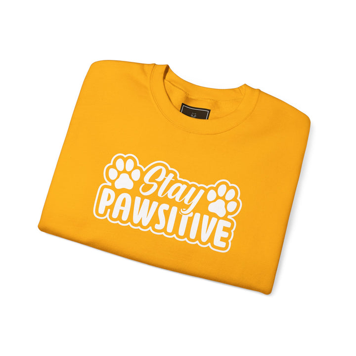 Stay Pawsitive Unisex Crewneck Sweatshirt