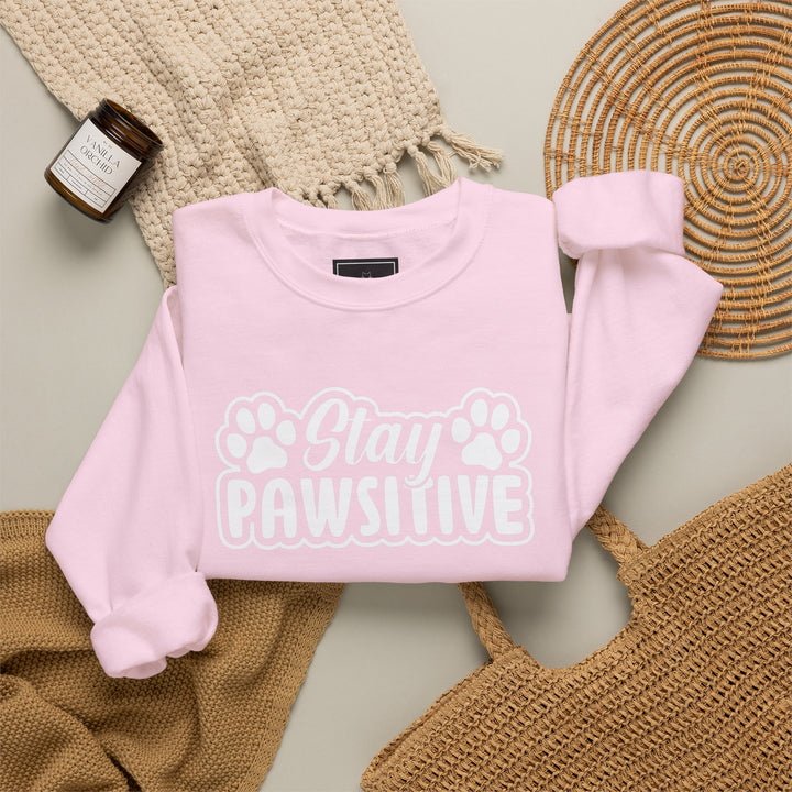 Stay Pawsitive Unisex Crewneck Sweatshirt