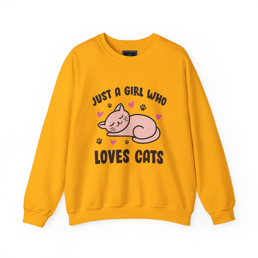 Girl Who Loves Cats Crewneck Sweatshirt