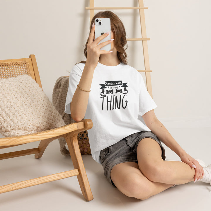 Saving Cats Is My Thing Cotton Tee