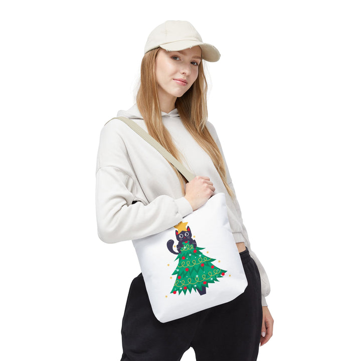 Cat Christmas Tree Tote Bag