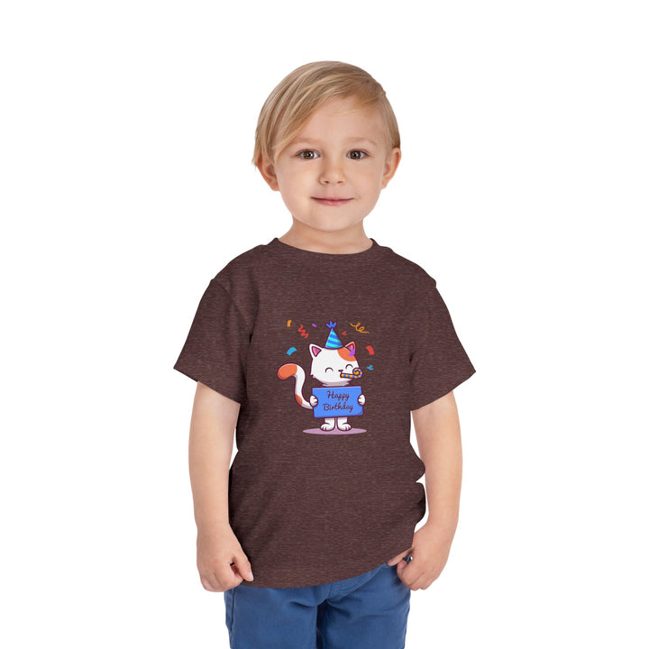 Birthday Celebration Cat Toddler Tee