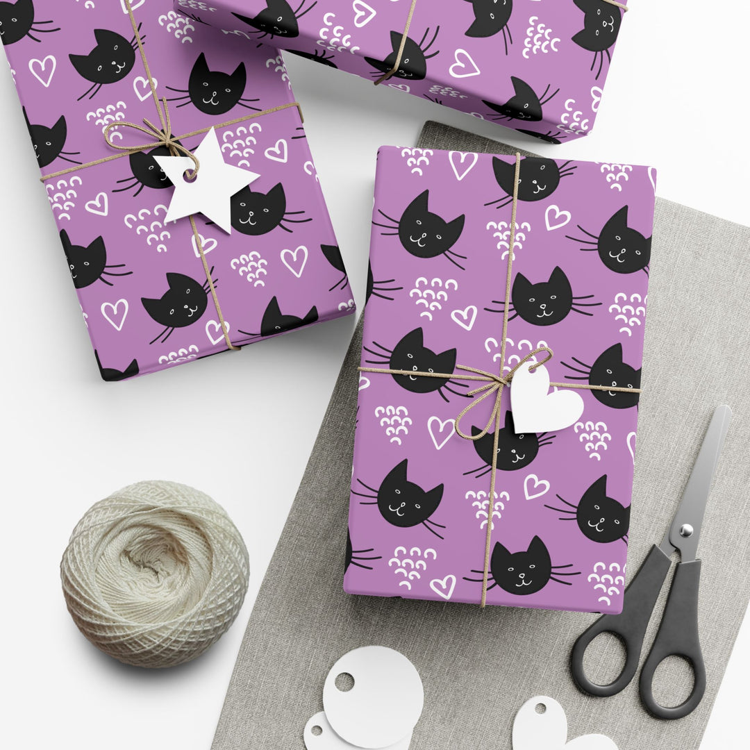 Hearts and Whiskers Gift Wrap
