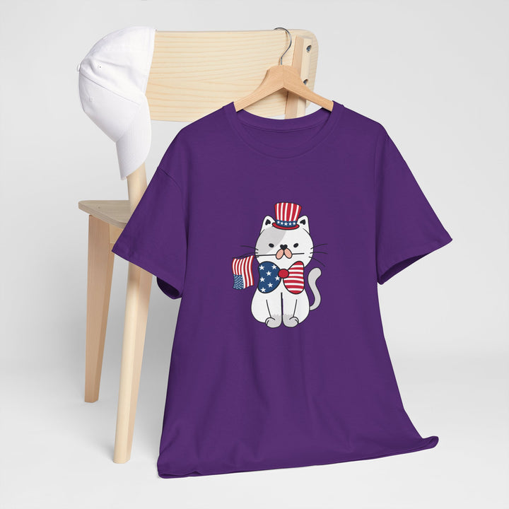 Patriotic Cat Cotton Tee