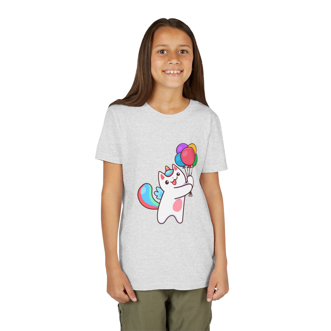 Caticorn and Balloons Youth Short Sleeve Tee