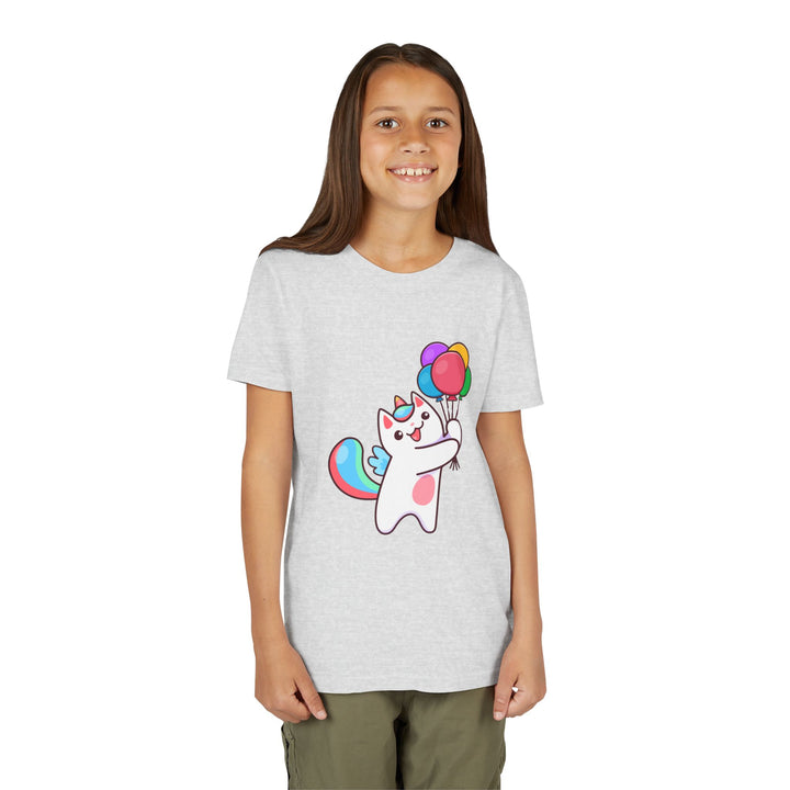 Caticorn and Balloons Youth Short Sleeve Tee