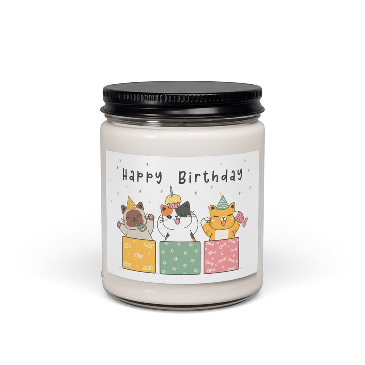 Box of Birthday Cats Scented Soy Candle, 9oz