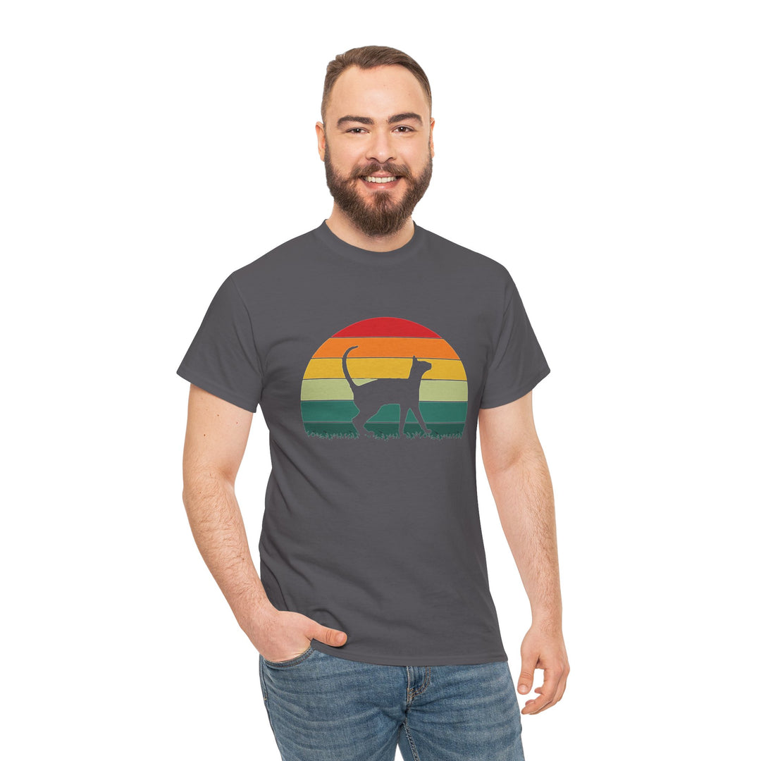 Sunset Cat Cotton Tee