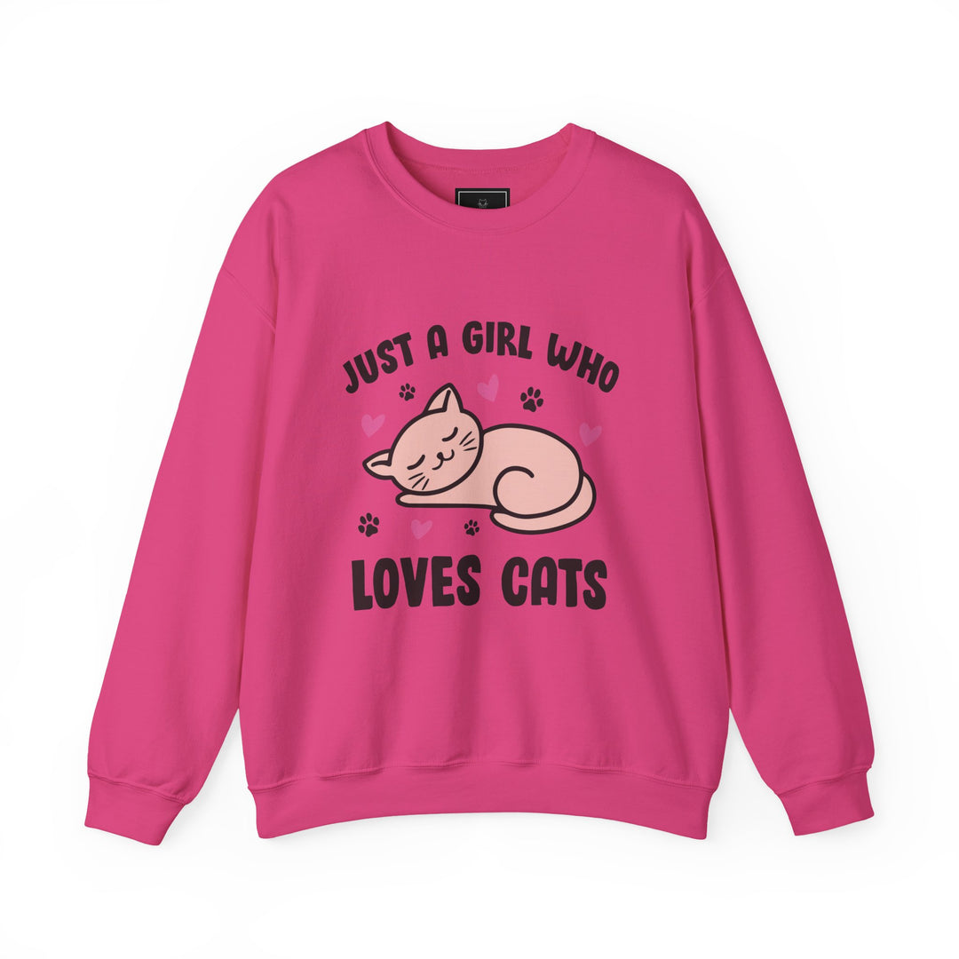 Girl Who Loves Cats Crewneck Sweatshirt