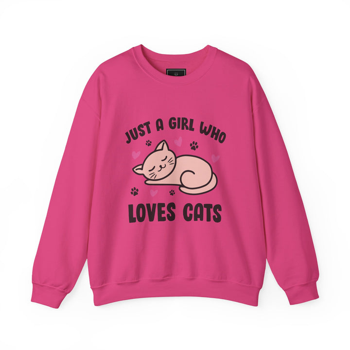 Girl Who Loves Cats Crewneck Sweatshirt