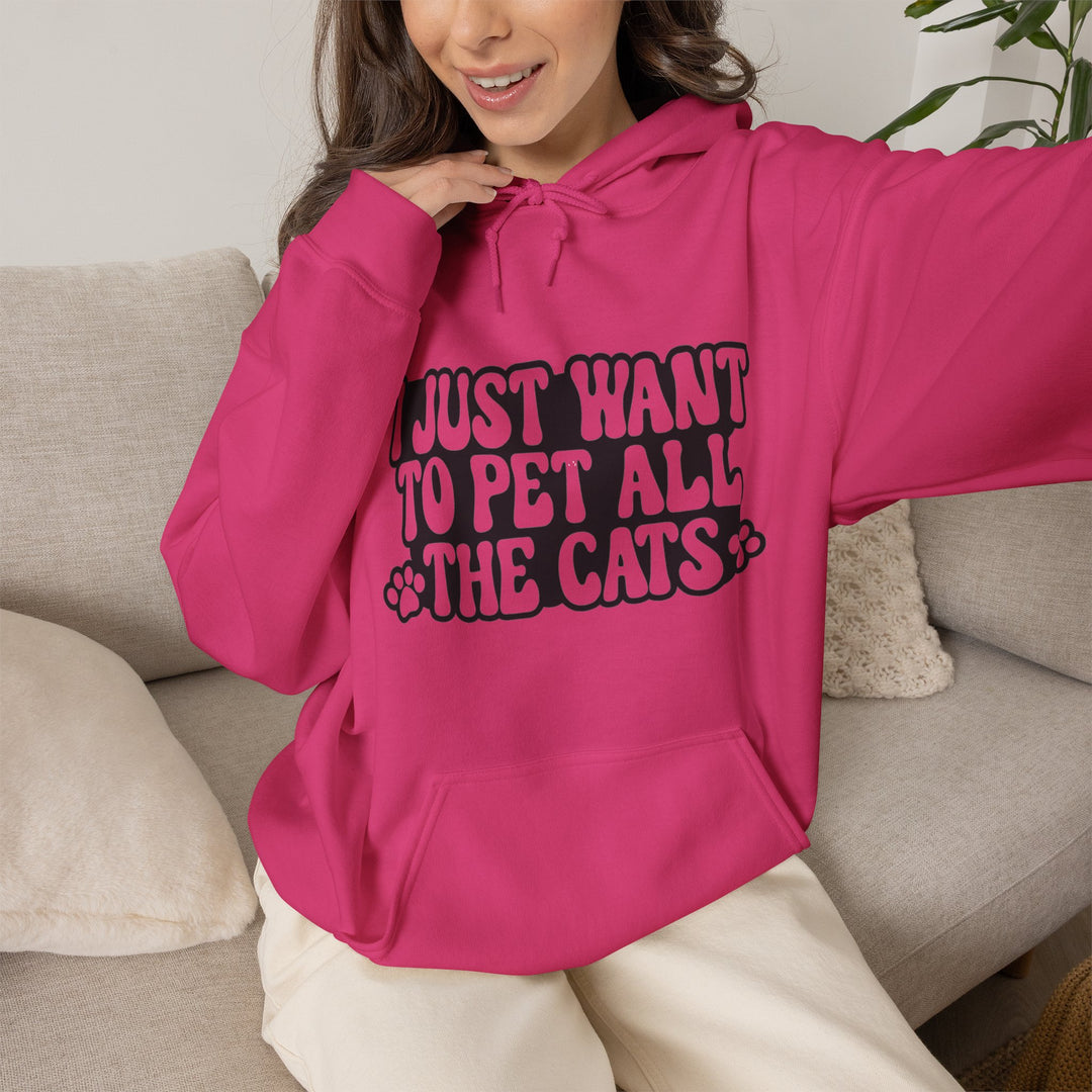 Pet All The Cats Hooded Sweatshirt