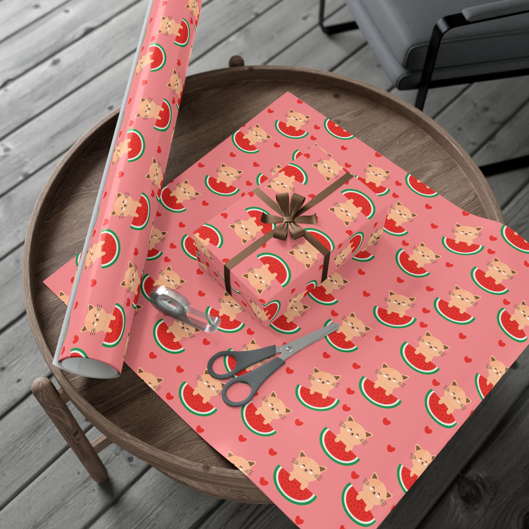 Watermelon Cat Gift Wrap
