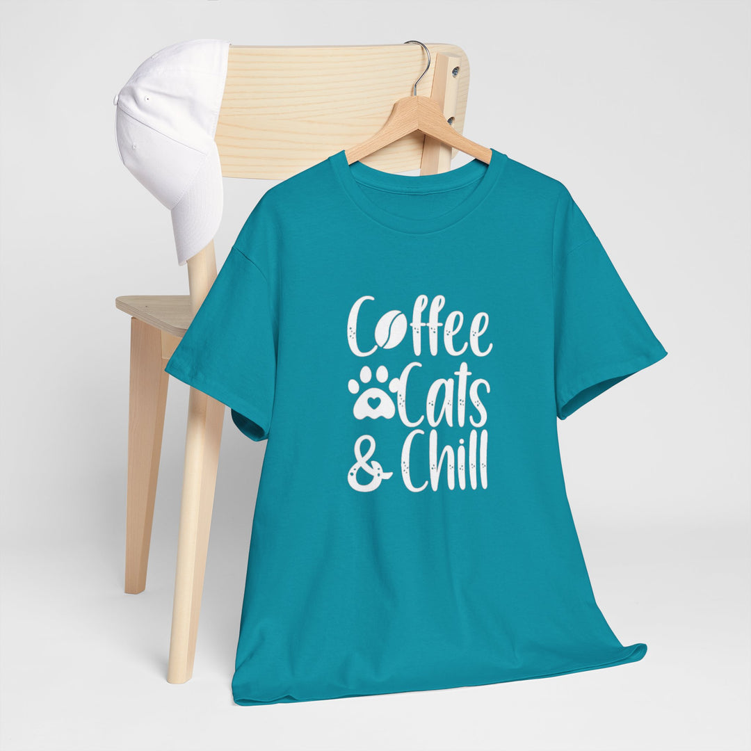 Coffee Cats and Chill Cotton Tee