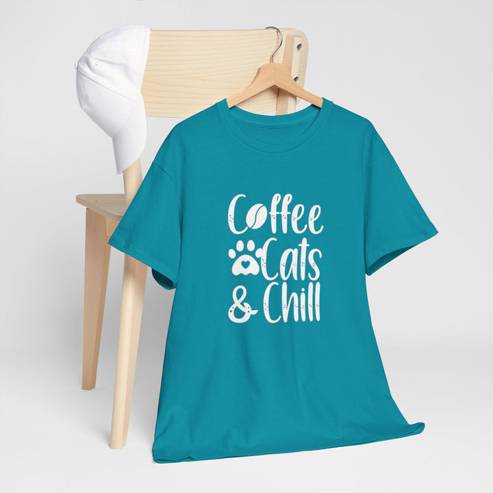 Coffee Cats and Chill Cotton Tee