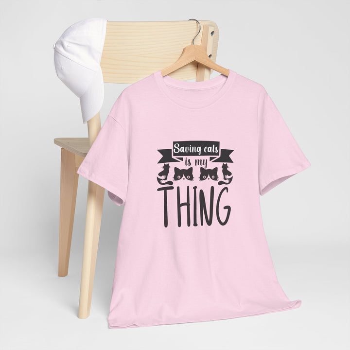 Saving Cats Is My Thing Cotton Tee