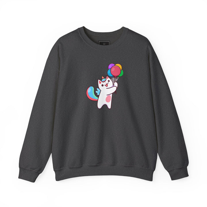 Caticorn and Balloons Unisex Crewneck Sweatshirt