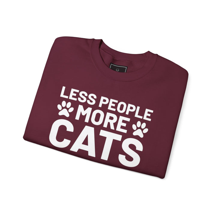 Less People More Cats Crewneck Sweatshirt