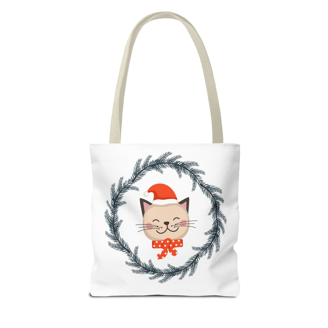 Vintage Christmas Cat Tote Bag