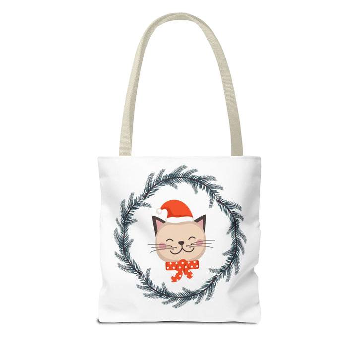 Vintage Christmas Cat Tote Bag