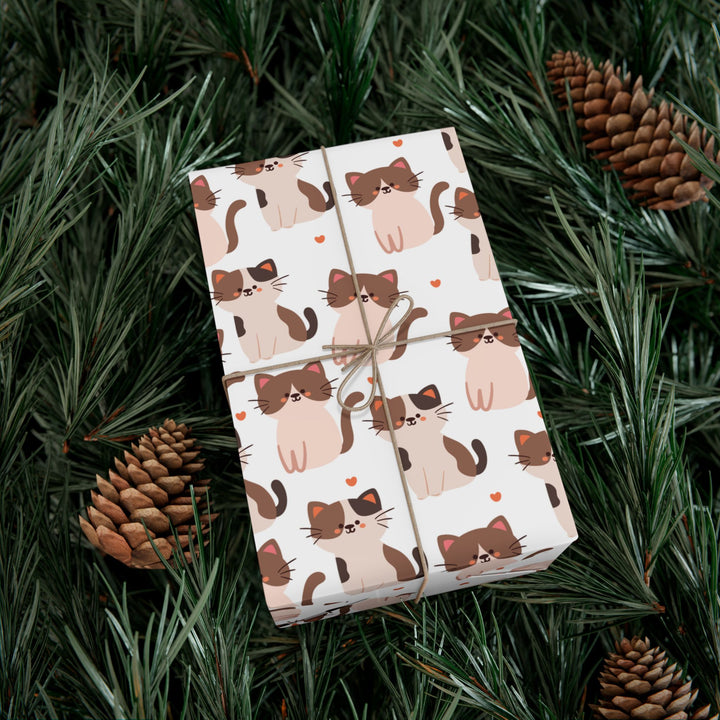 Siamese and Calico Cat Gift Wrap