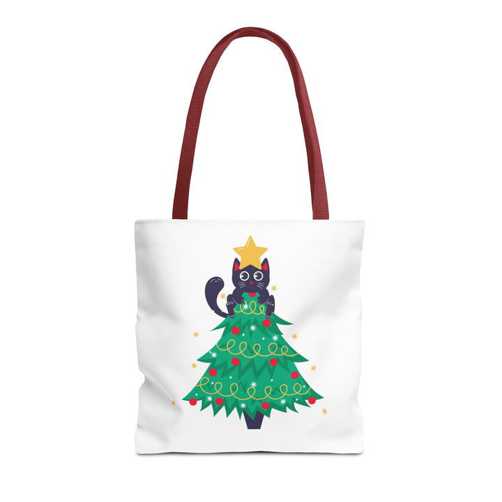 Cat Christmas Tree Tote Bag