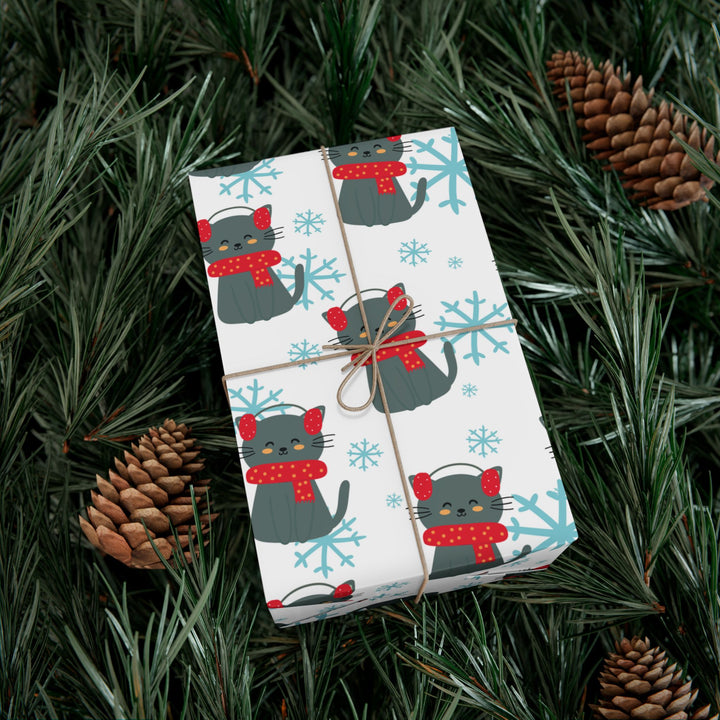 Snowflake Kitty Gift Wrap