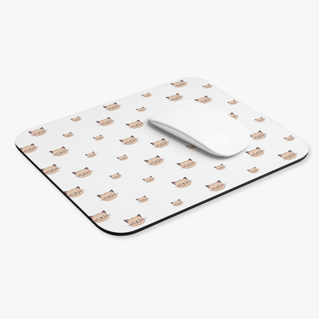 Happy Tabby Cat Mouse Pad