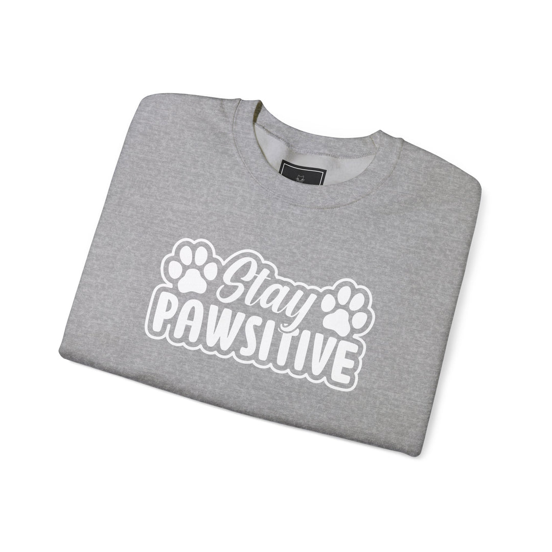 Stay Pawsitive Unisex Crewneck Sweatshirt