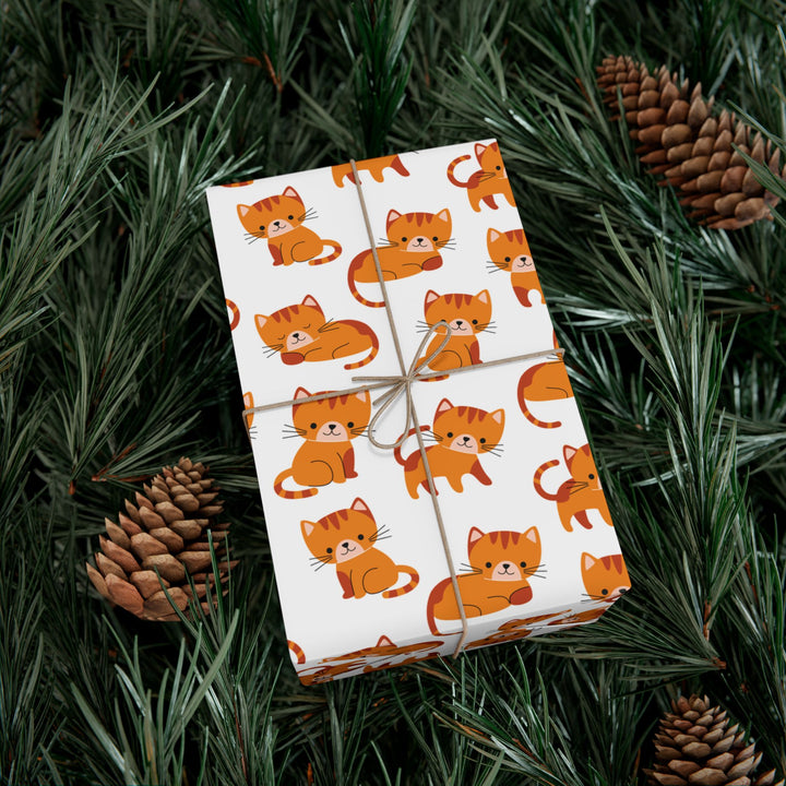 Orange Kitten Gift Wrap