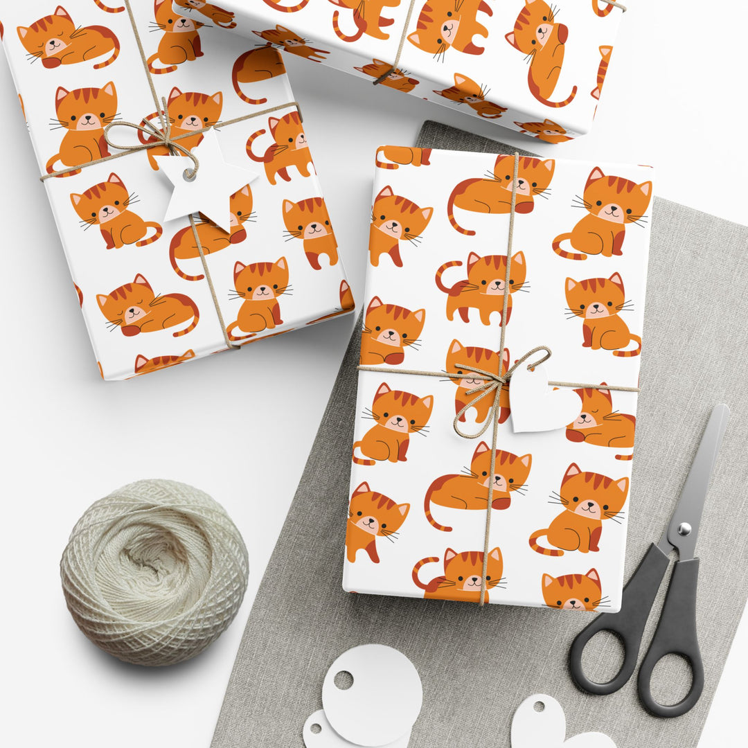 Orange Kitten Gift Wrap