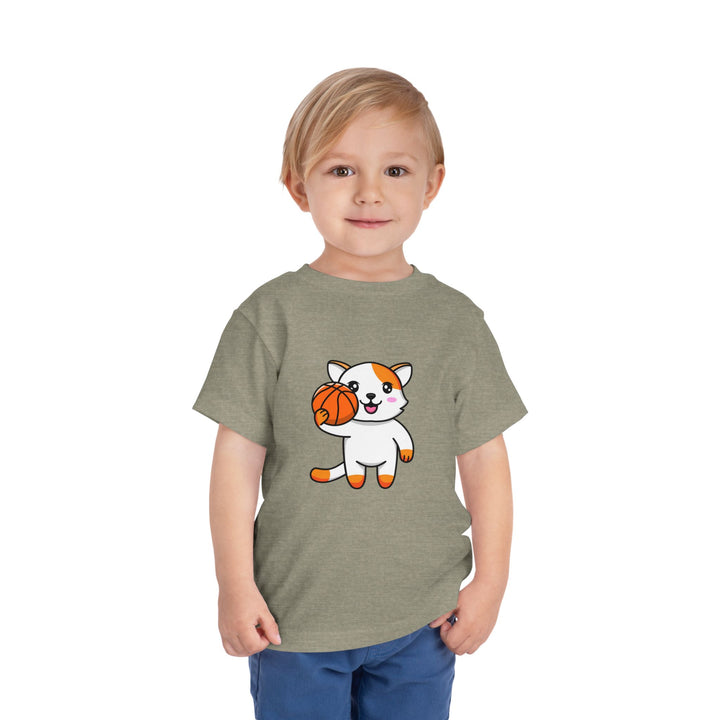 Basketball Cat Toddler Tee