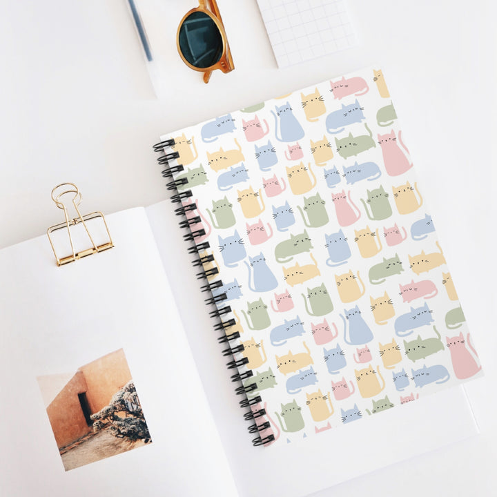 Pastel Cat Spiral Notebook