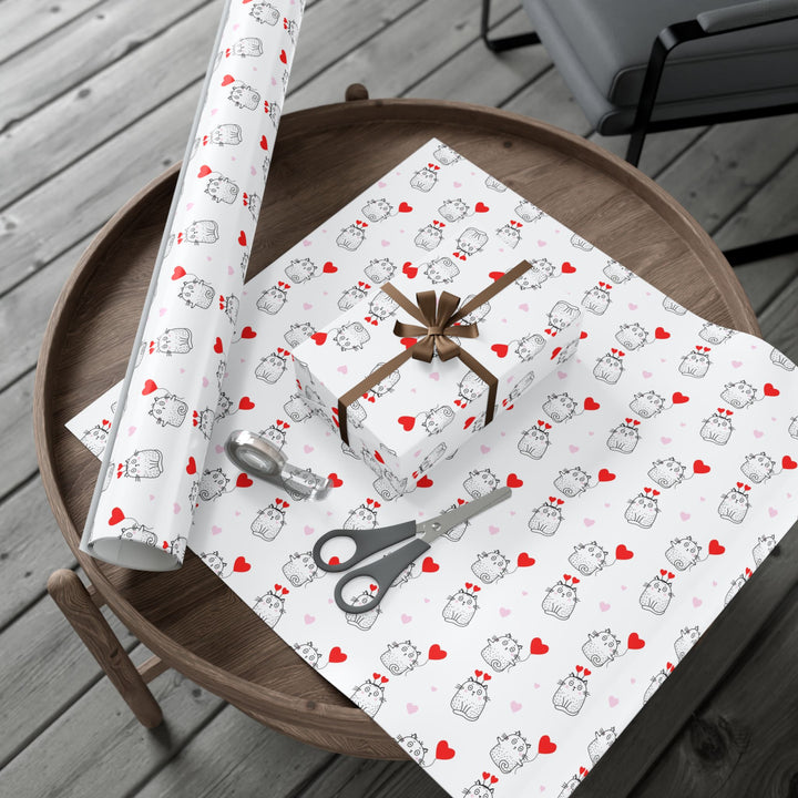Love-Struck Kitty Gift Wrap