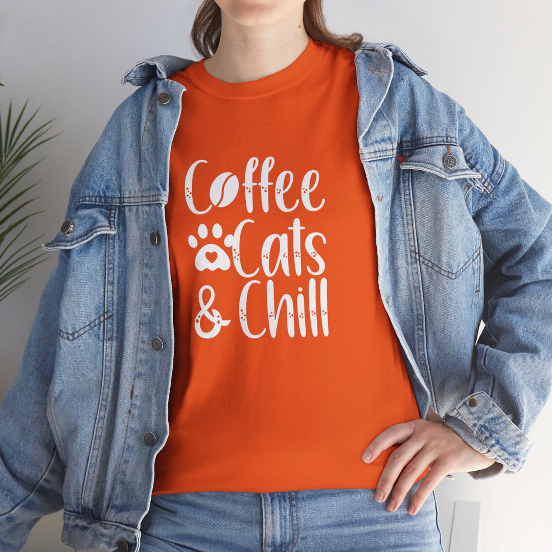 Coffee Cats and Chill Cotton Tee
