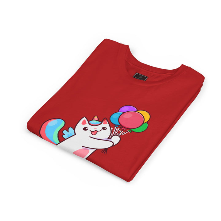 Caticorn and Balloons Youth Short Sleeve Tee