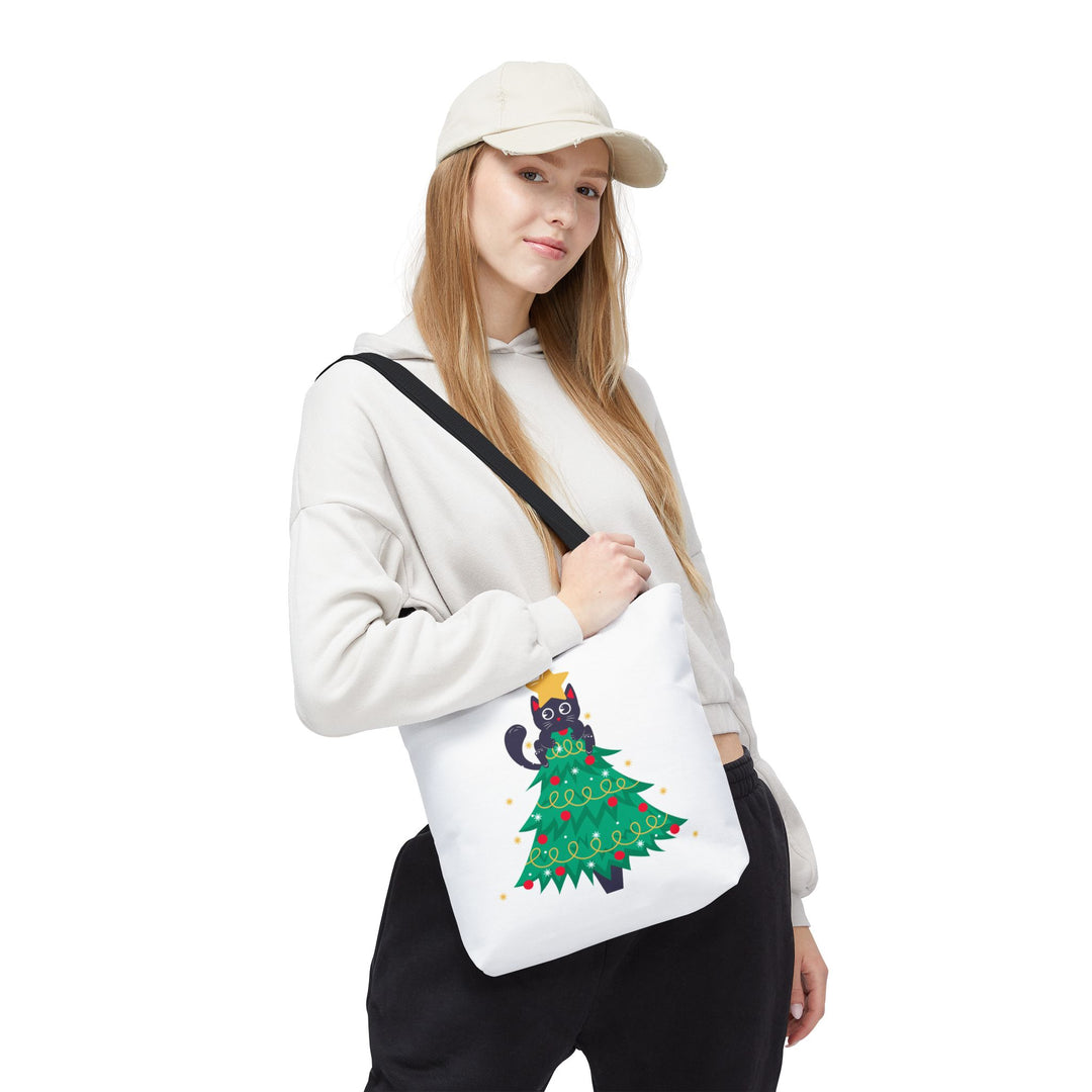 Cat Christmas Tree Tote Bag