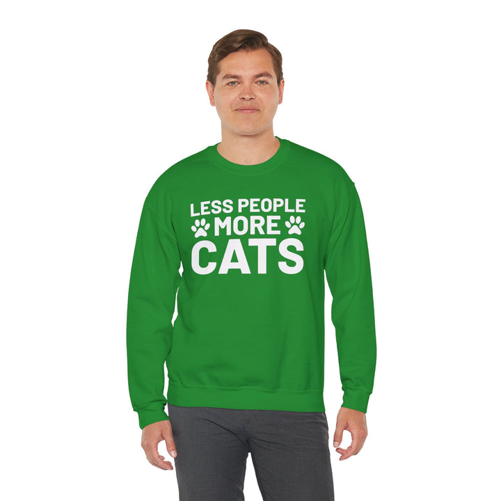 Less People More Cats Crewneck Sweatshirt