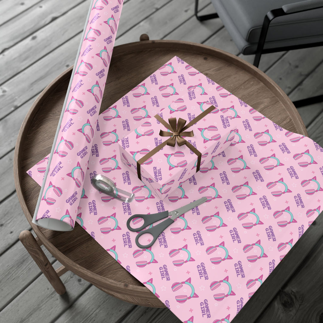 Cat Gamer Girl Gift Wrap