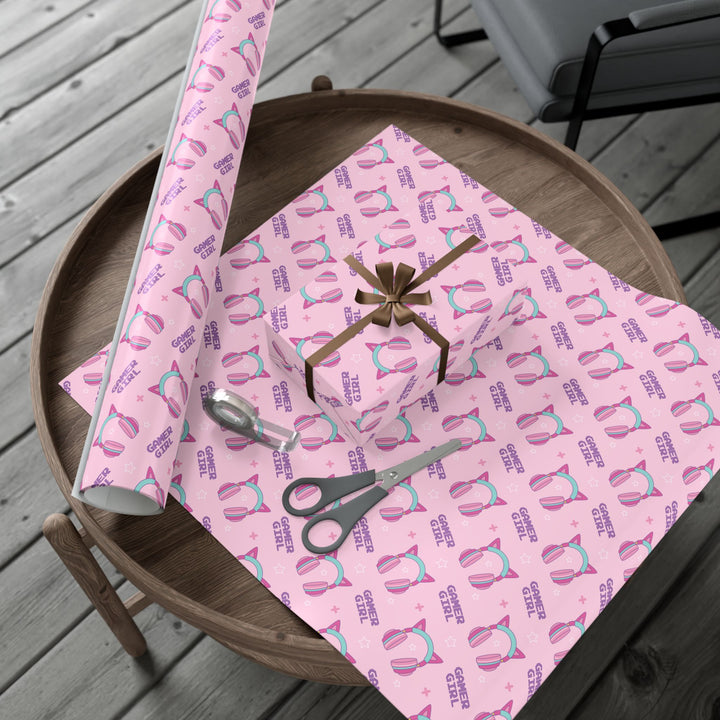 Cat Gamer Girl Gift Wrap