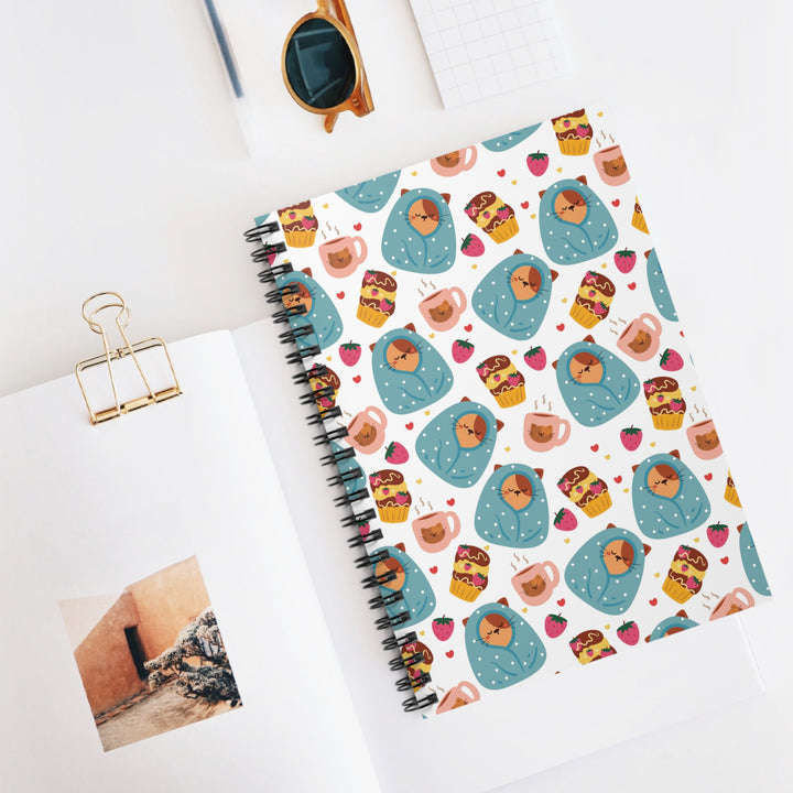 Blanket Cat Spiral Notebook