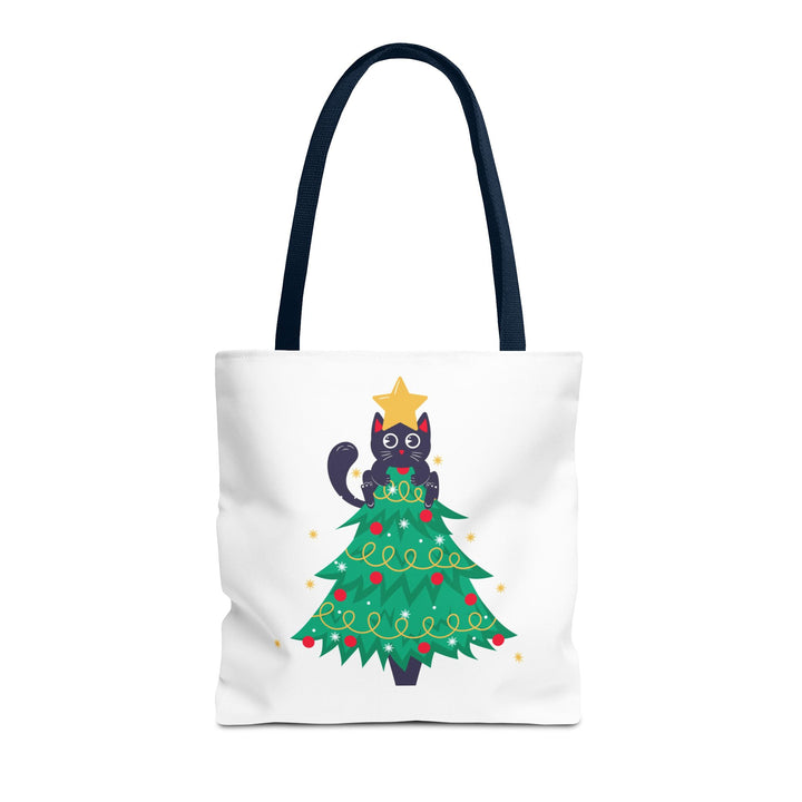 Cat Christmas Tree Tote Bag