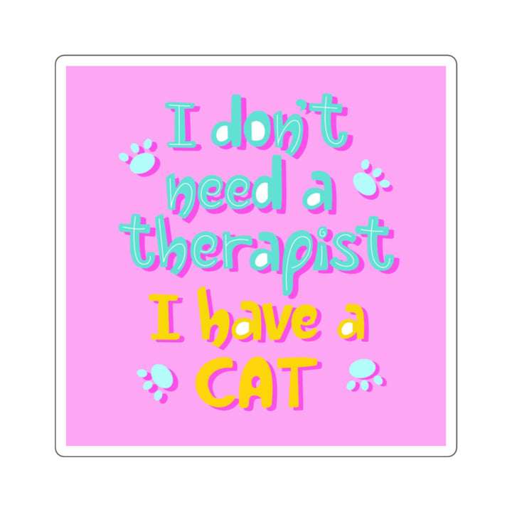 Therapist Cat Square Sticker