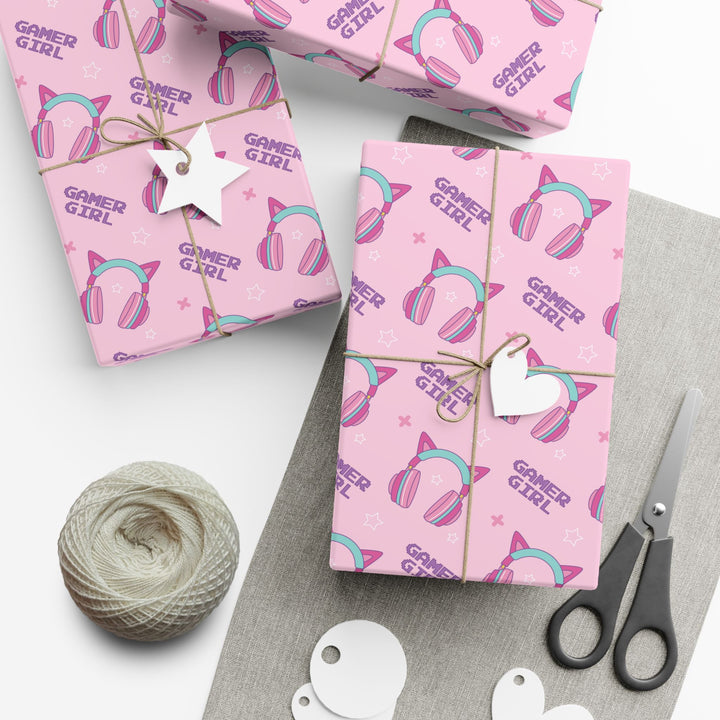Cat Gamer Girl Gift Wrap
