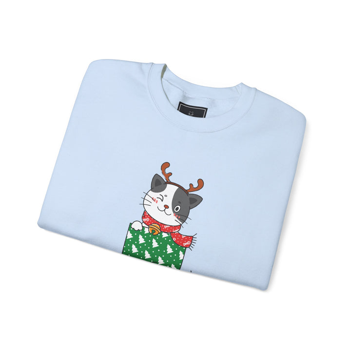 Gift Wrapped Cat Crewneck Sweatshirt