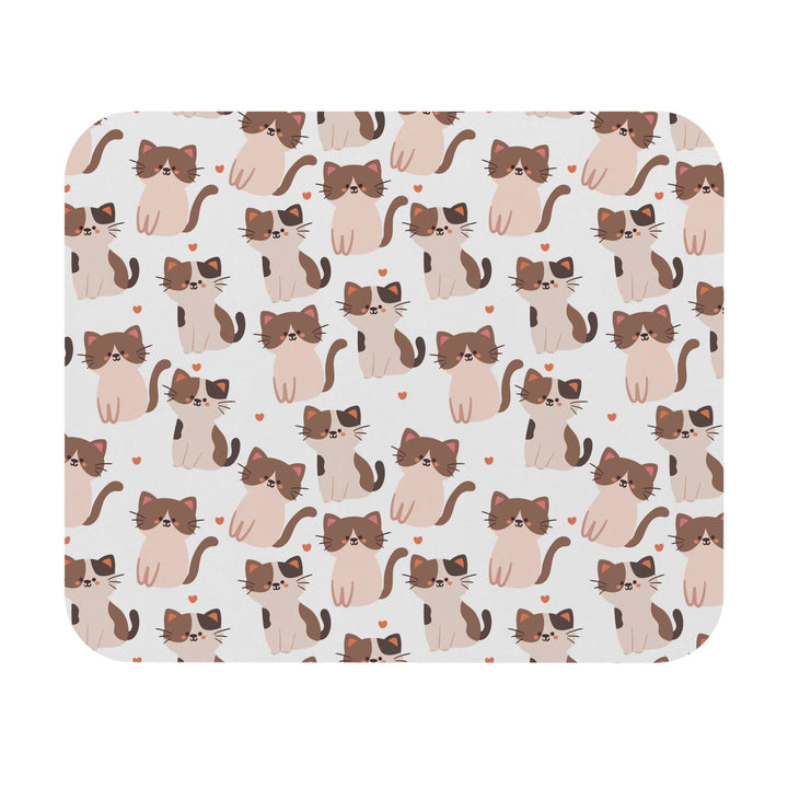 Siamese and Calico Cat Mouse Pad