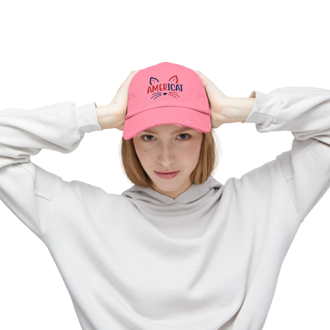 Americat Unisex Distressed Hat