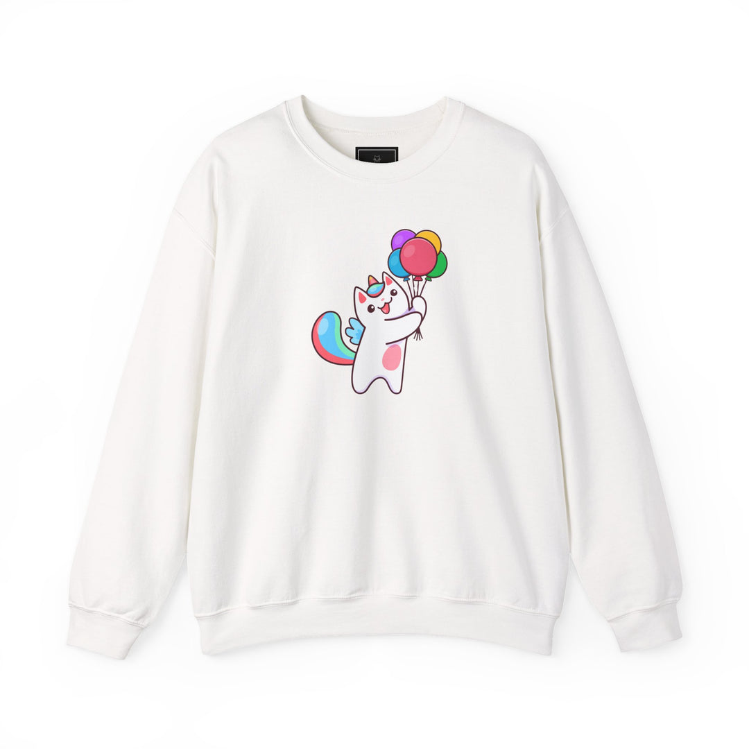 Caticorn and Balloons Unisex Crewneck Sweatshirt