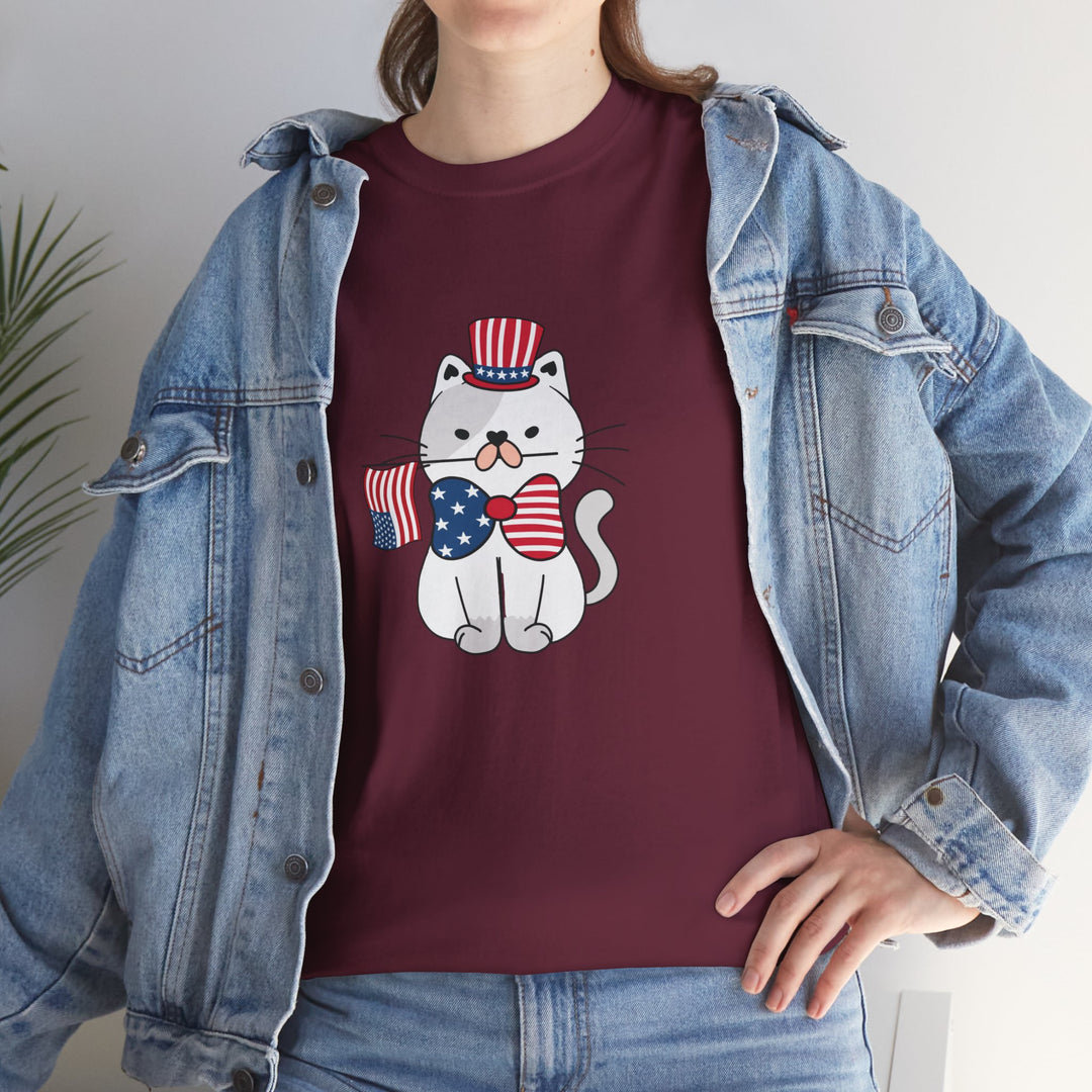 Patriotic Cat Cotton Tee